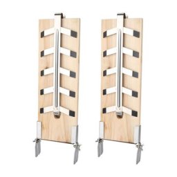 2er Set Flammlachsbrett Fischfilethalter xl Holzplatten Flammlachse Grillplanke - Hölzerne - Randaco