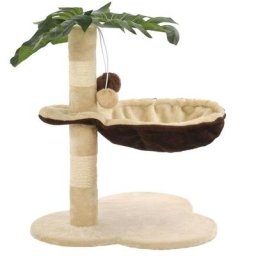 Katzen-Kratzbaum mit Sisal-Kratzstange 50 cm Beige und Braun Vidaxl Mehrfarbig
