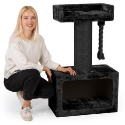 Kratzbaum stabil 103 cm für große Katzen Premium Qualität mit 18cm Sisalstamm 8 mm Sisalseil 600g
