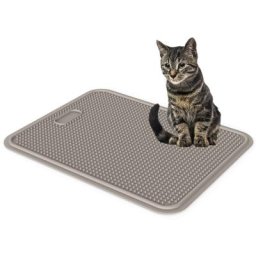 Katzenklo Matte Katzenstreu Katzentoilette Vorleger Unterleger Auffangmatte Grau Zaubermatte
