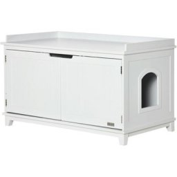 Katzenschrank für Katzentoilette Katzenklo Katzenhaus Katzenkommode Katzenhöhle mit Trennwand