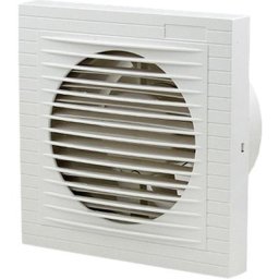 Badlüfter Wandlüfter Mit Rückflussleitblech 100mm Ventilator Badezimmer Rohrlüfter 100mm - Weiß