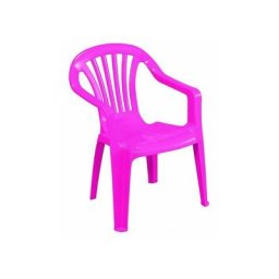 PROGARDEN Kindersessel, pink Vollkunststoff, Monoblock, stapelbar