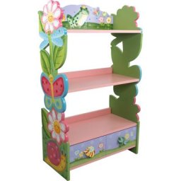 Fantasy Fields von Teamson Kids Großes Magic Garden Kinder-Bücherregal aus Holz, 3-stöckiges