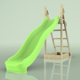 Rebo - freistehender Rutschturm mit 220 cm Wellenrutsche aus Holz Spielturm Outdoor Kinder-Rutsche