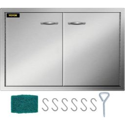 Bbq Türen 84 x 56 cm Schranktüren Kamintür mit Doppeltüren Putztür Edelstahl für Außenküche