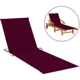Sonnenliegen-Auflage Weinrot 200x50x3 cm Oxford-Gewebe Vidaxl Rot