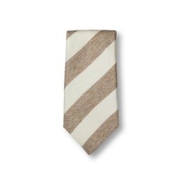 Walbusch Herren Seidenkrawatte Sommer Streifen gestreift Beige