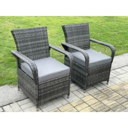 Gartenstuhl Set -Outdoor Rattan Stuhl 2 4 6 Sitzer Gartenmöbel mit Kissen für Wintergarten, Rasen,