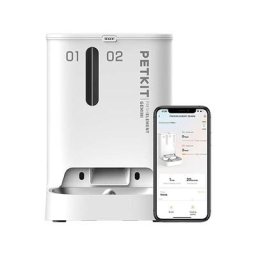 Futterautomat für Katze 2 Näpfe, 5L Automatischer Futterspender für Kleine/Mittlere/Große Hunde,