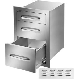 Dreifache Schubladen bbq Grill 37,5X57,5X54cm aus Edelstahl