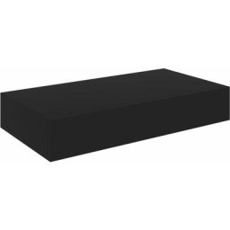 Schweberegal mit Schublade Schwarz 48 x 25 x 8 cm Vidaxl Schwarz