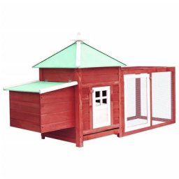 Vidaxl - Hühnerstall mit Hühnernest Rot 190x72x102 cm Tanne Massivholz Rot