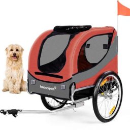 Hundefahrradanhänger mit Anhängerkupplung Hunde Fahrradanhänger klappbar Anhänger für Hunde