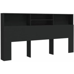 Vidaxl - Kopfteil mit Ablagen Schwarz 200x19x103,5 cm Schwarz