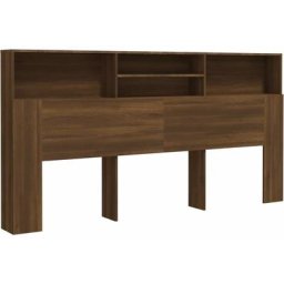 Vidaxl - Kopfteil mit Ablagen Braun Eichen-Optik 200x19x103,5 cm Braun