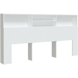 Vidaxl - Kopfteil mit Ablagen Weiß 200x19x103,5 cm Weiß