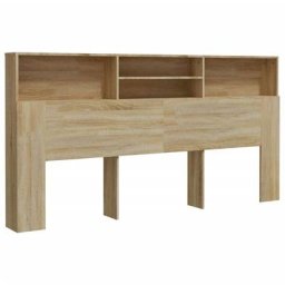 Vidaxl - Kopfteil mit Ablagen Sonoma-Eiche 200x19x103,5 cm Braun