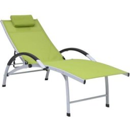 Vidaxl - Sonnenliege Aluminium Textilene Grün Grün