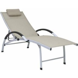 Vidaxl - Sonnenliege Aluminium Textilene Creme Creme