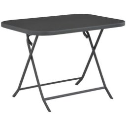 Klappbarer Gartentisch Grau 100 x 75 x 72 cm Glas und Stahl Vidaxl Grau
