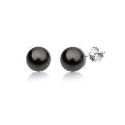 Nenalina Paar Ohrstecker Basic Synthetische Perle 925 Silber