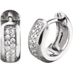 Engelsrufer Paar Creolen Bright like a diamond, CREOLE ANNA CRYSTAL-ERE-ANNA-ZI-CR, mit Zirkonia