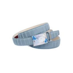 Anthoni Crown Ledergürtel 2,5 cm Ledergürtel in hellblau