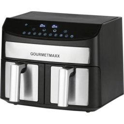 GOURMETmaxx Fritteuse 11339, 2400 W, Zweikammer, 7l, Edelstahl/anthrazit