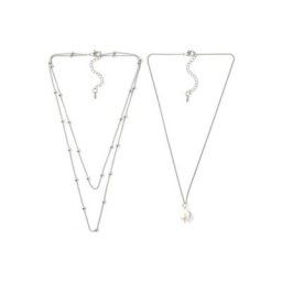J.Jayz Collier-Set mehrreihig mit Metallkugeln und Perle, einzeln tragbar (Set, 2-tlg), mit Süßwasserzuchtperle