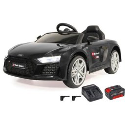Jamara Elektro-Kinderauto Ride-on Audi R8 Spyder schwarz, Belastbarkeit 25 kg, inkl. 18V/4,0Ah Einhell Power X-Change Starter Set