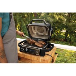 NINJA Tischgrill Ninja Woodfire OG701, 2400 W, Elektrischer Outdoor Grill