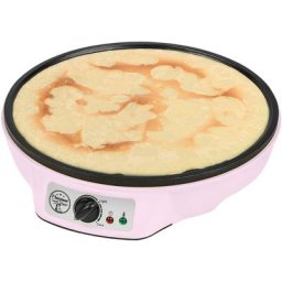 bestron Crêpesmaker ASW602P im Retro Design, 1000 W, Ø 30 cm, inkl. Teigverteiler & Crêpes-Wender, mit Antihaftbeschichtung