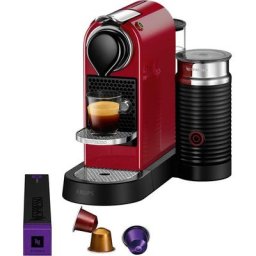 Nespresso Kapselmaschine XN7615 CitiZ & Milk von Krups, inkl. Aeroccino Milchaufschäumer, Willkommenspaket mit 14 Kapseln