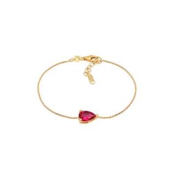 Elli Elli Armband Tropfen synthetischer Rubin 925 Silber Armbänder & Armreife Damen