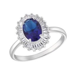 amor Ring für Damen, 925 Sterling Silber, Zirkonia synth., Glas Ringe