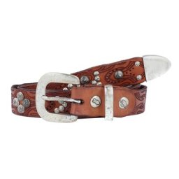Campomaggi Nietengürtel Leder Gürtel Braun Damen