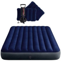 Intex - Luftbett Gästebett Luftmatratze Queen 203x152x25cm Handpumpe Kissen 64765