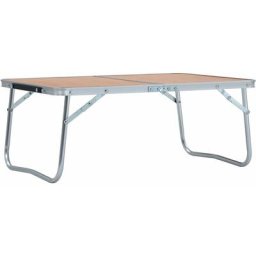 Vidaxl - Klappbarer Campingtisch Braun Aluminium 60 x 40 cm Braun