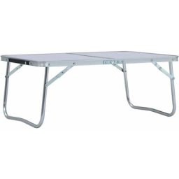 Vidaxl - Klappbarer Campingtisch Weiß Aluminium 60 x 40 cm Weiß