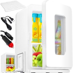 2in1 Mini Kühlschrank Kühlbox 15 Liter Kühl und Heizfunktion Tragbarer ac dc 220-240V/12V Steckdose