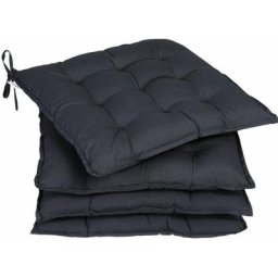 4er Set Stuhlkissen 41x37x5cm Bänder Viskoeffekt Indoor Outdoor Stuhlauflage Kissen Sitzkissen