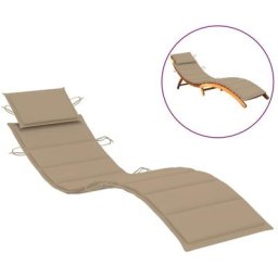 Vidaxl - Sonnenliegen-Auflage Beige 186x58x3 cm Oxford-Gewebe Beige