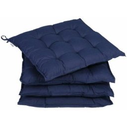 4er Set Stuhlkissen 41x37x5cm Bänder Viskoeffekt Indoor Outdoor Stuhlauflage Kissen Sitzkissen