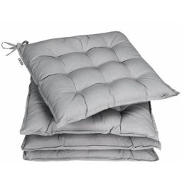 4er Set Stuhlkissen 41x37x5cm Bänder Viskoeffekt Indoor Outdoor Stuhlauflage Kissen Sitzkissen