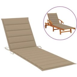 Sonnenliegen-Auflage Beige 200x50x3 cm Oxford-Gewebe Vidaxl Beige