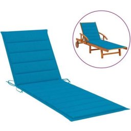 Sonnenliegen-Auflage Blau 200x50x3 cm Oxford-Gewebe Vidaxl Blau