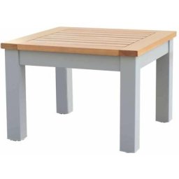 Chillvert - Garten-Beistelltisch Bérgamo Aluminium und Holz 46,1x6,1x32,5 cm