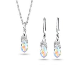 Elli Schmuckset Kristalle 925 Sterling Silber