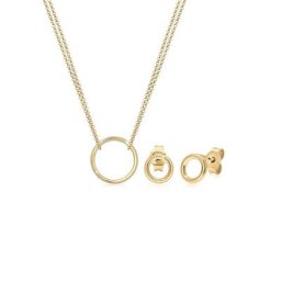 Elli Schmuckset Geo Kreis Basic Minimal 925 Sterling Silber Cercle
